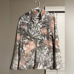 Floral Pattern 3/4 zip pullover